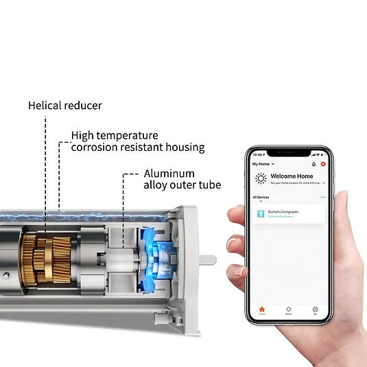 Osprey Smart Curtain Track | Osprey Motorized Curtains with Remote | App-Controlled, Stylish & Functional Curtain Rods Tracks
