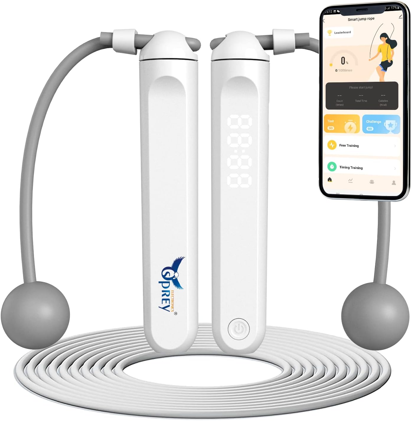 Osprey Smart Jump Rope, Adjustable Digital Counting Jump Rope