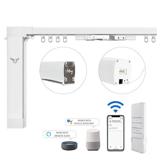 Osprey Smart Curtain Track | Osprey Motorized Curtains with Remote | App-Controlled, Stylish & Functional Curtain Rods Tracks