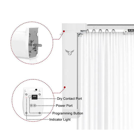 Osprey Automatic Drapery Rod System with Remote | Intelligent Scheduling, Whisper-Quiet, Energy Efficient