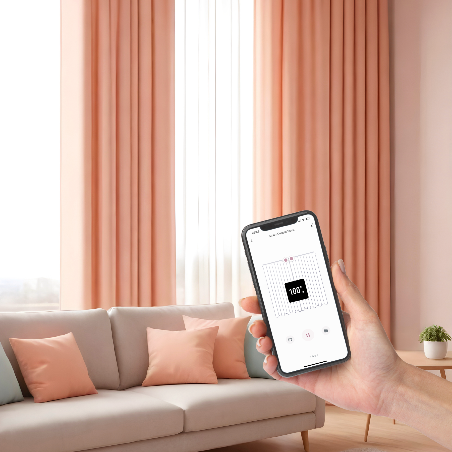 Osprey Smart Curtain Track | Osprey Motorized Curtains with Remote | App-Controlled, Stylish & Functional Curtain Rods Tracks