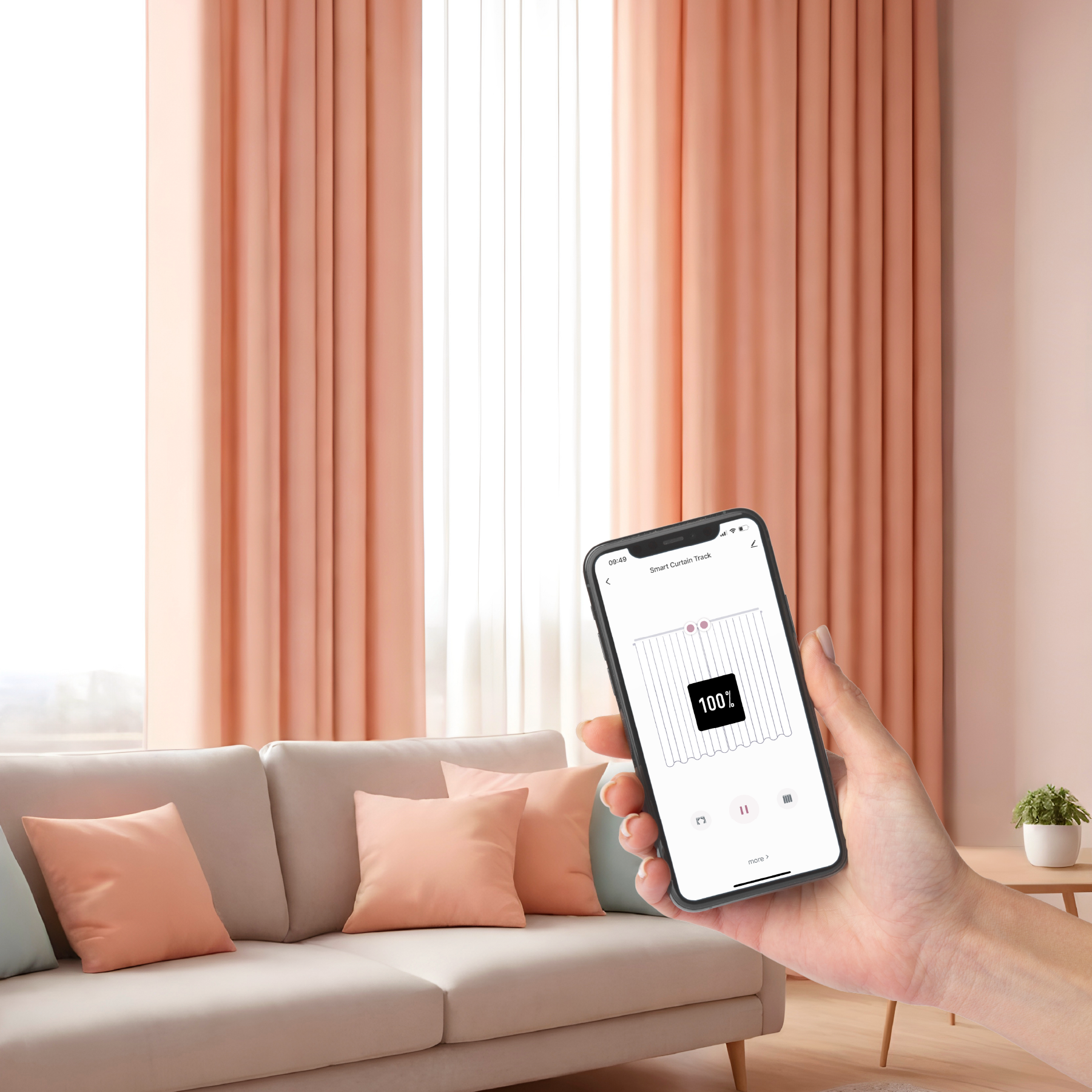 Osprey Automatic Ceiling Mount Curtains | Smart Home Integration, App & Voice Compatible