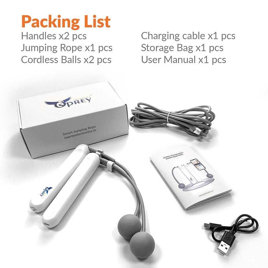 Osprey Smart Jump Rope, Adjustable Digital Counting Jump Rope